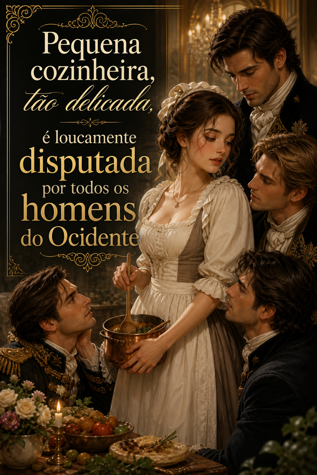 Pequena cozinheira, tão delicada, é loucamente disputada por todos os homens do Ocidente