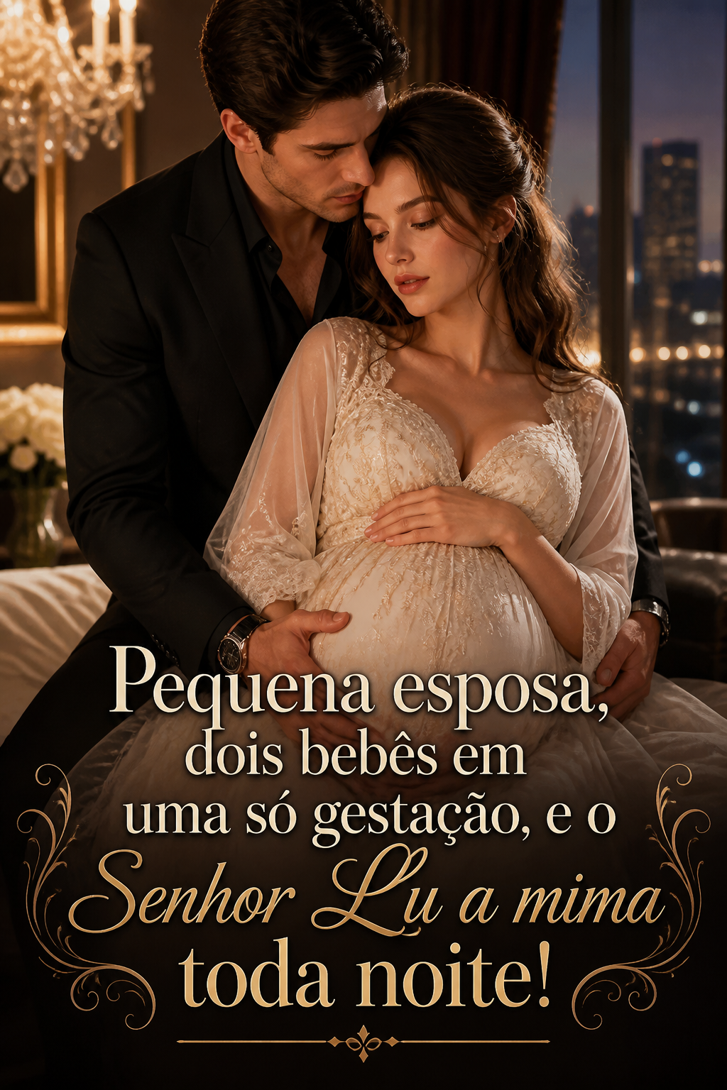 Pequena esposa, dois bebês em uma só gestação, e o Senhor Lu a mima toda noite!